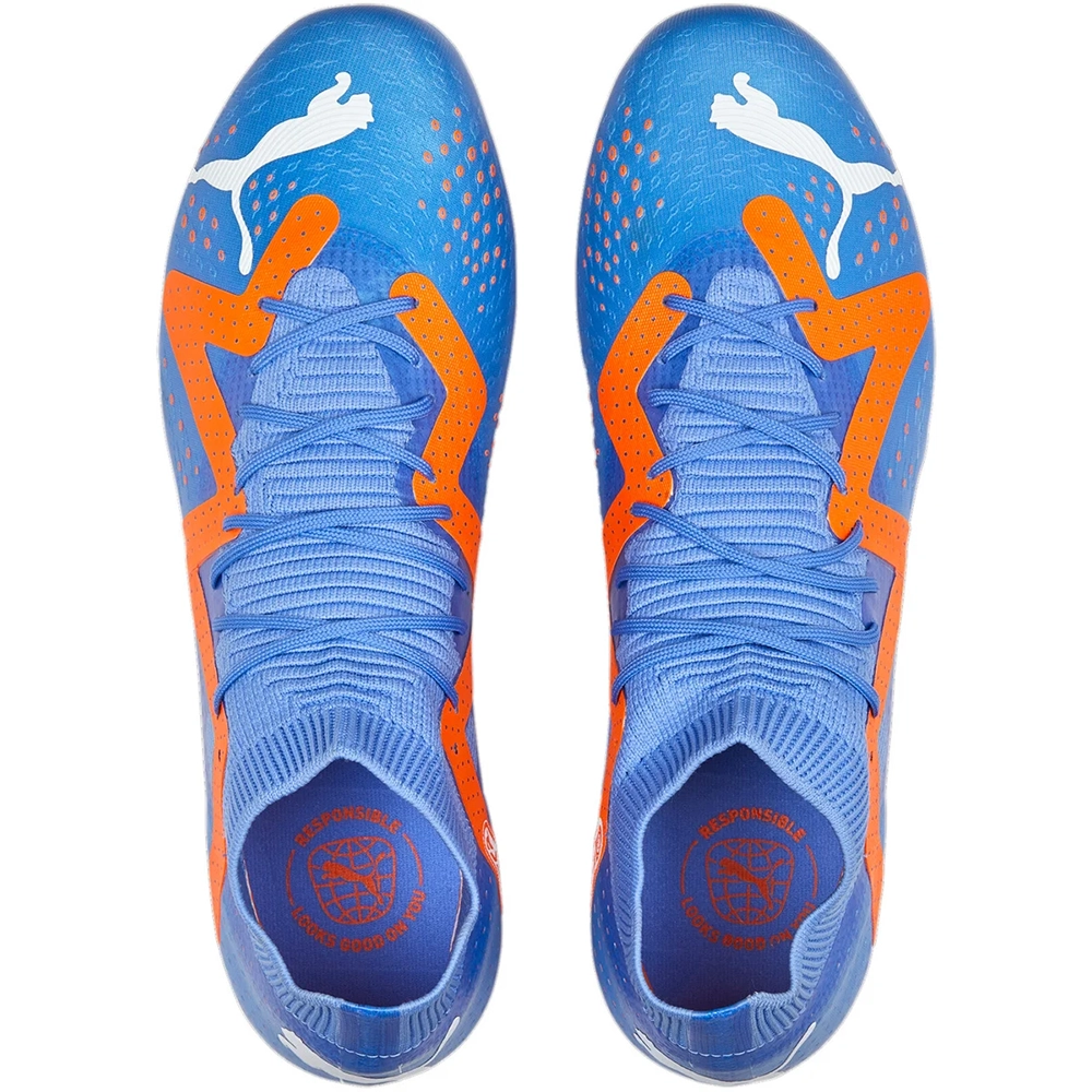 Puma FUTURE MATCH FG/AG Fussballschuh - Blue Glimmer White Ultra Orange Puma FUTURE MATCH FG/AG Fussballschuh - Blue Glimmer White Ultra Orange