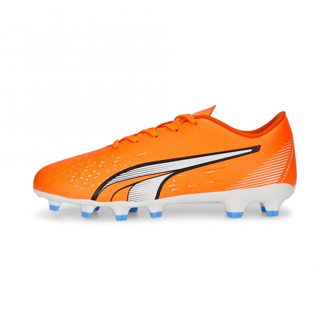 Puma ULTRA PLAY FG/AG JR Fussballschuh - ultra orange white blue glimmer Puma ULTRA PLAY FG/AG JR Fussballschuh - ultra orange white blue glimmer
