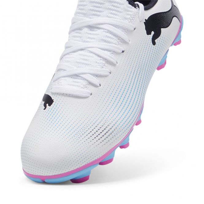 Puma FUTURE 7 PLAY FG/AG JR Fussballschuh - white poison pink Puma FUTURE 7 PLAY FG/AG JR Fussballschuh - white poison pink