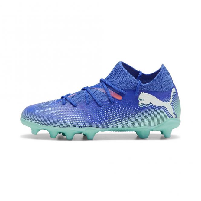 Puma FUTURE 7 MATCH FG/AG JR Fussballschuh - Hyperlink Blue Mint White