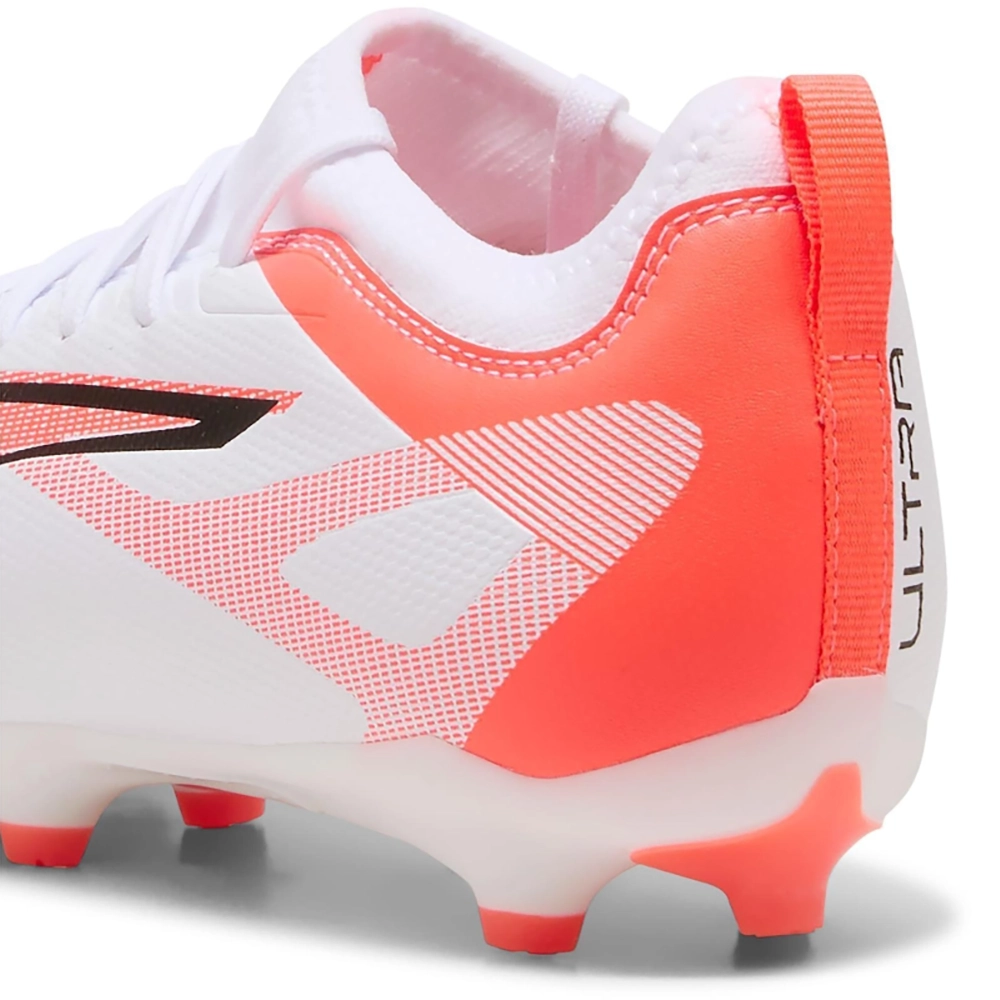 Puma ULTRA 5 MATCH FG/AG Jr Fußballschuhe Kinder – White/Black Glowing Red Puma ULTRA 5 MATCH FG/AG Jr Fußballschuhe Kinder – White/Black Glowing Red