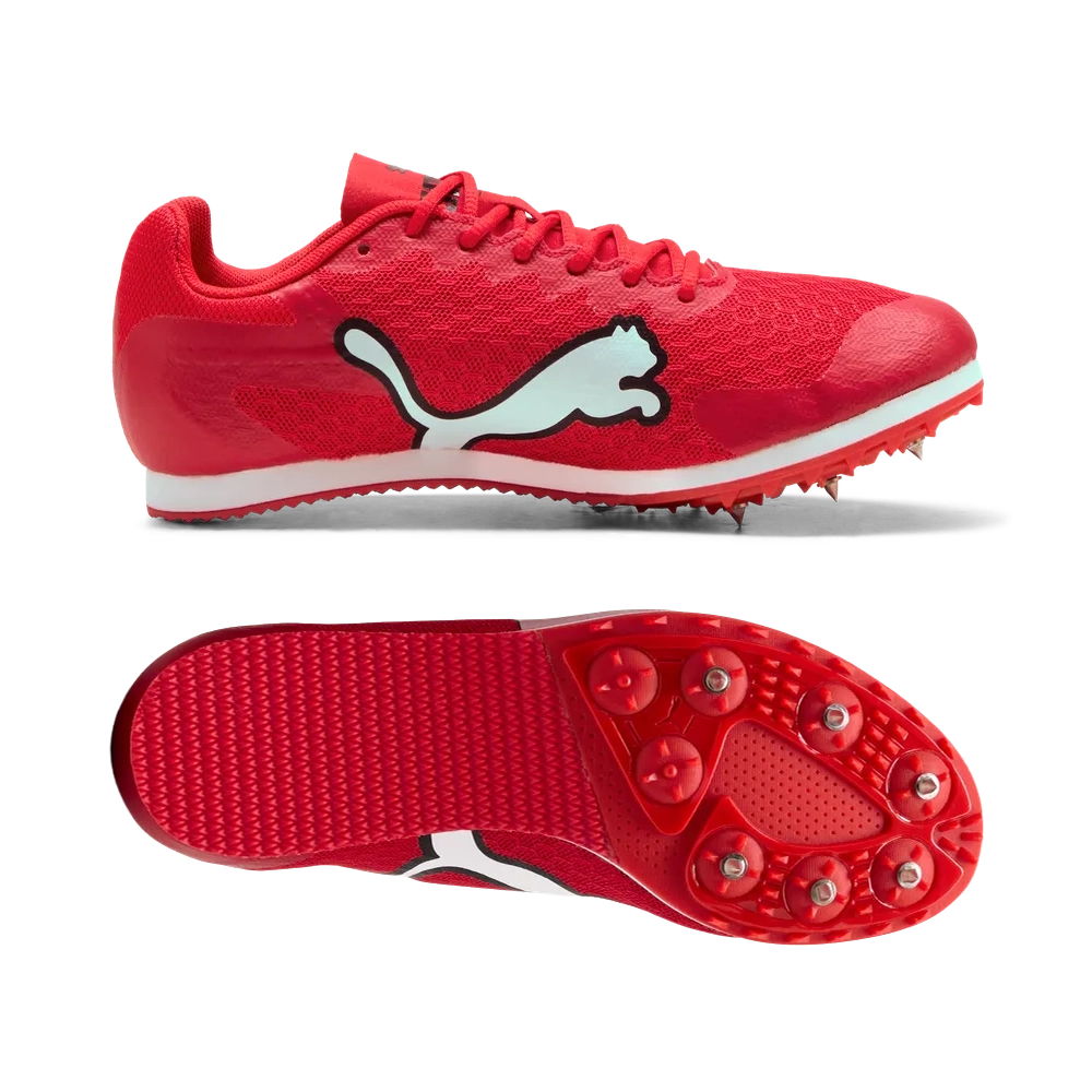 Puma evoSPEED Star 9 Junior Leichtathletikschuh (Spikes) – Red/White/Black Puma evoSPEED Star 9 Junior Leichtathletikschuh (Spikes) – Red/White/Black
