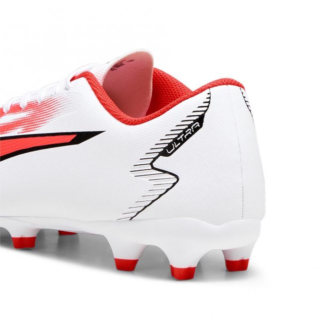 Puma ULTRA PLAY FG/AG Fussballschuh - white black fire red Puma ULTRA PLAY FG/AG Fussballschuh - white black fire red