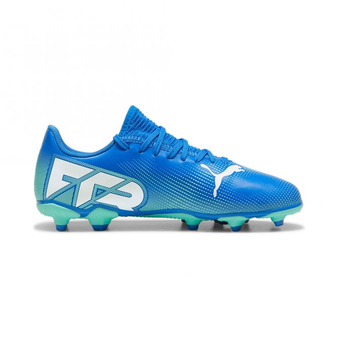 Puma FUTURE 7 PLAY FG/AG JR Fussballschuh - Hyperlink Blue Mint White