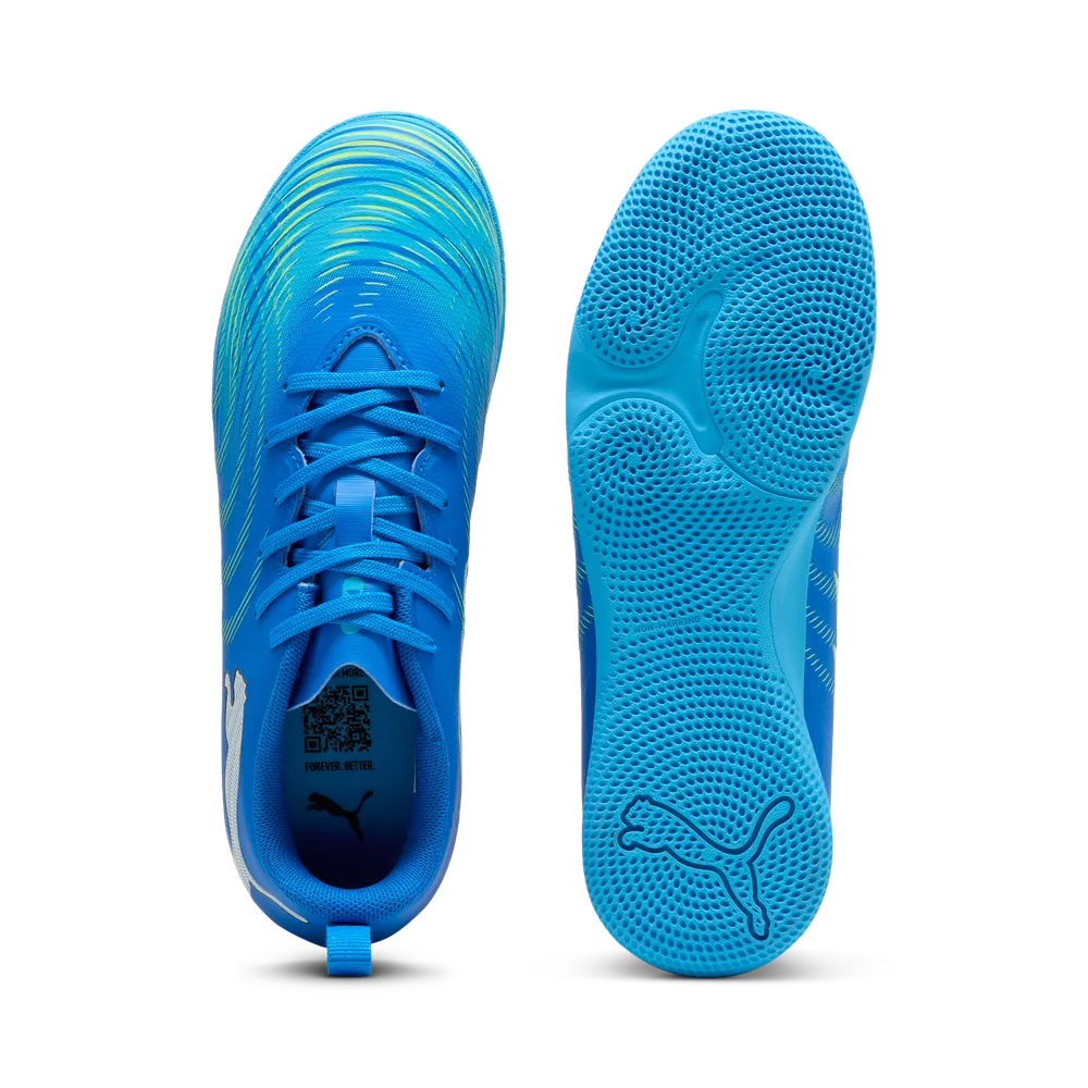Puma FUTURE 9 PLAY IT Fußballschuhe Kinder – Ultra Blue / White / Luminous Blue / Black