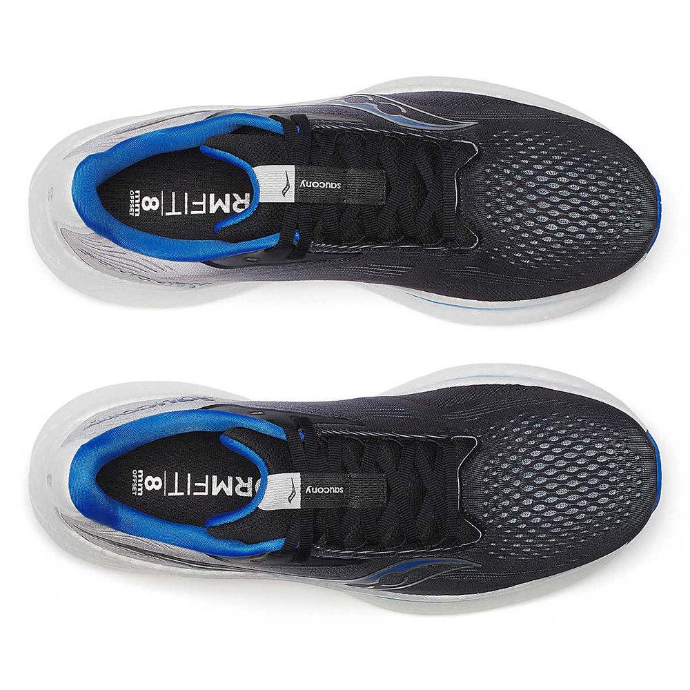 saucony Ride 18 Herren Neutral Laufschuh - Black | Skydiver