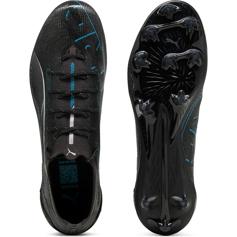 Puma ULTRA 5 ULTIMATE FG Fußballschuhe – Black/Silver/Bright Aqua