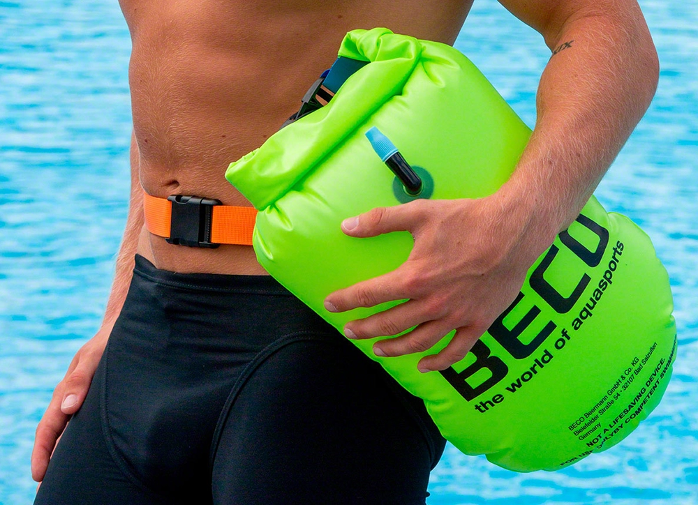 BECO Schwimmboje mit Dry Bag – Sicherheitsboje für Freiwasserschwimmen BECO Schwimmboje mit Dry Bag – Sicherheitsboje für Freiwasserschwimmen