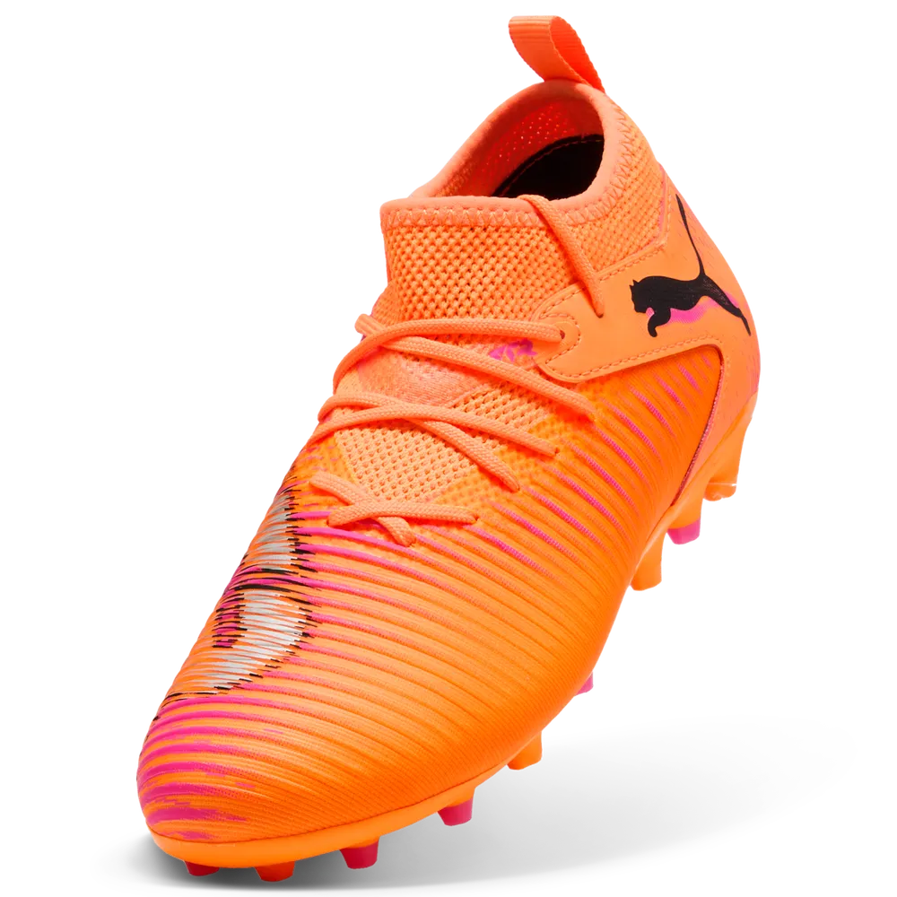 Puma FUTURE 8 MATCH MG Jr Fußballschuhe Kinder – Heat Fire/Black Ravish