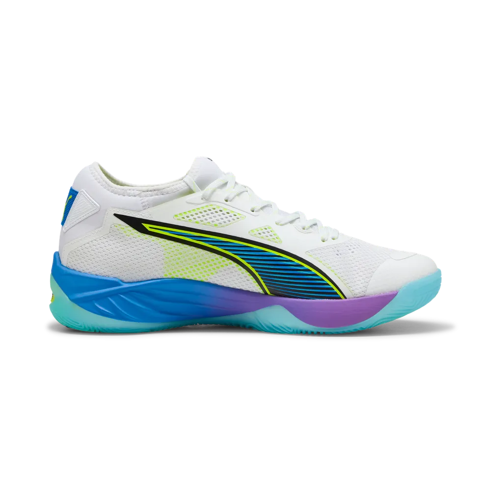 PUMA Eliminate NITRO™ SQD 4 Game On White/Red/Blue - Handballschuhe Herren