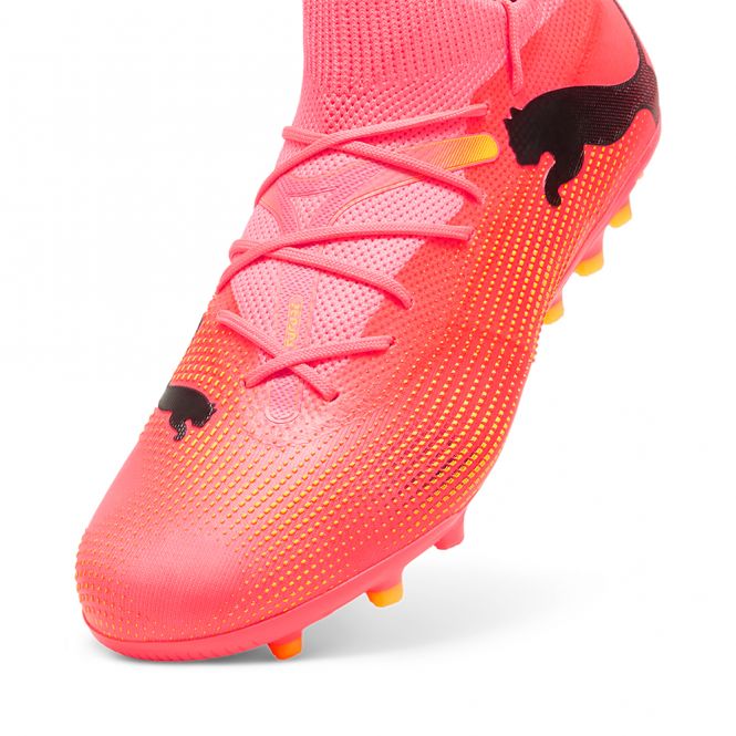Puma FUTURE 7 MATCH MG Rasen + Kunstrasenschuh - Sunset Glow/Black Sun Stream
