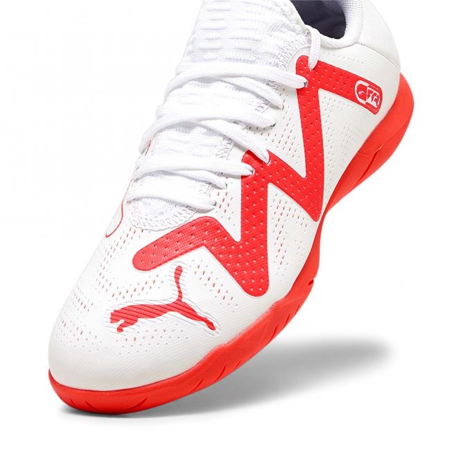 Puma FUTURE PLAY IT JR Hallenschuh - white black fire red