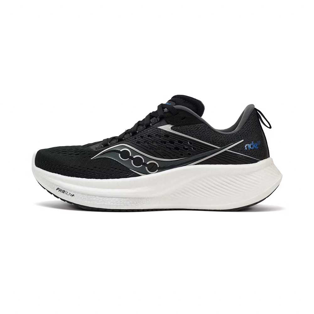 saucony Ride 17 Herren Neutral Laufschuh - Black | White