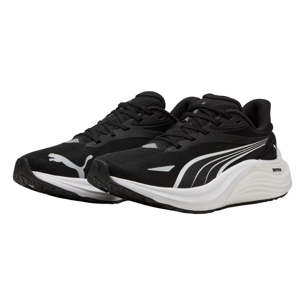 Puma Electrify NITRO™ 4 Jr - Black/White - Laufschuhe für Kinder