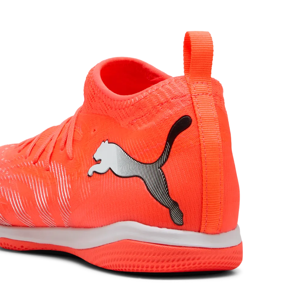 Puma FUTURE 9 MATCH IT + MID Jr Hallenfußballschuhe Kinder – Glowing Red/White/Black/Sliver Puma FUTURE 9 MATCH IT + MID Jr Hallenfußballschuhe Kinder – Glowing Red/White/Black/Sliver