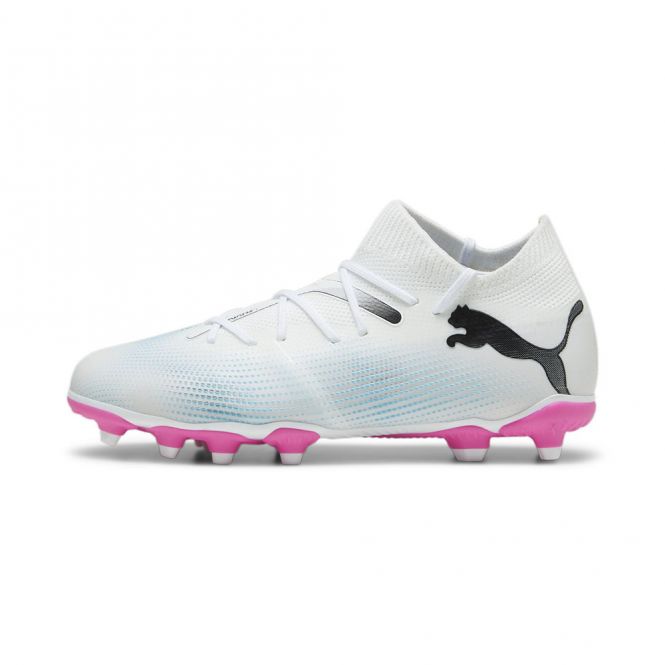 Puma FUTURE 7 MATCH FG/AG JR Fussballschuh - white poison pink Puma FUTURE 7 MATCH FG/AG JR Fussballschuh - white poison pink