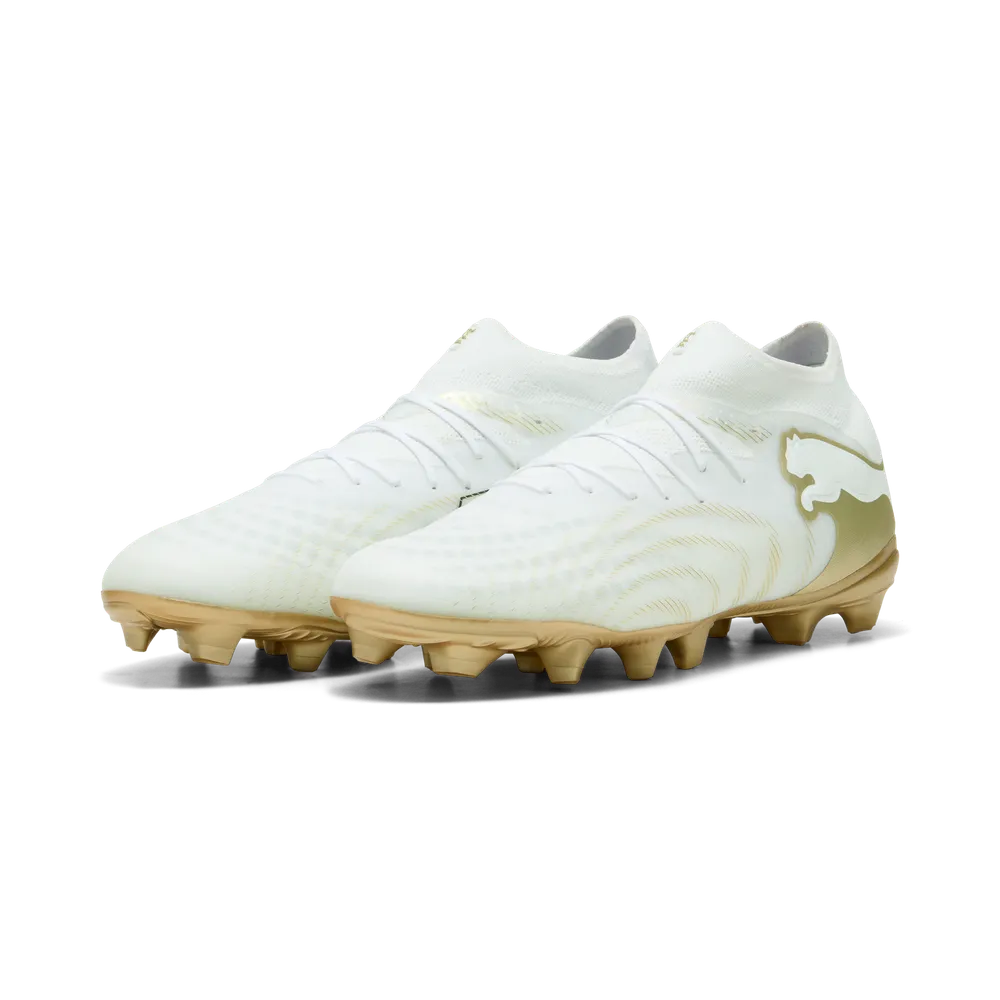 Puma FUTURE 9 PRO FG/AG Fußballschuhe – White Metallic Gold / Black Puma FUTURE 9 PRO FG/AG Fußballschuhe – White Metallic Gold / Black