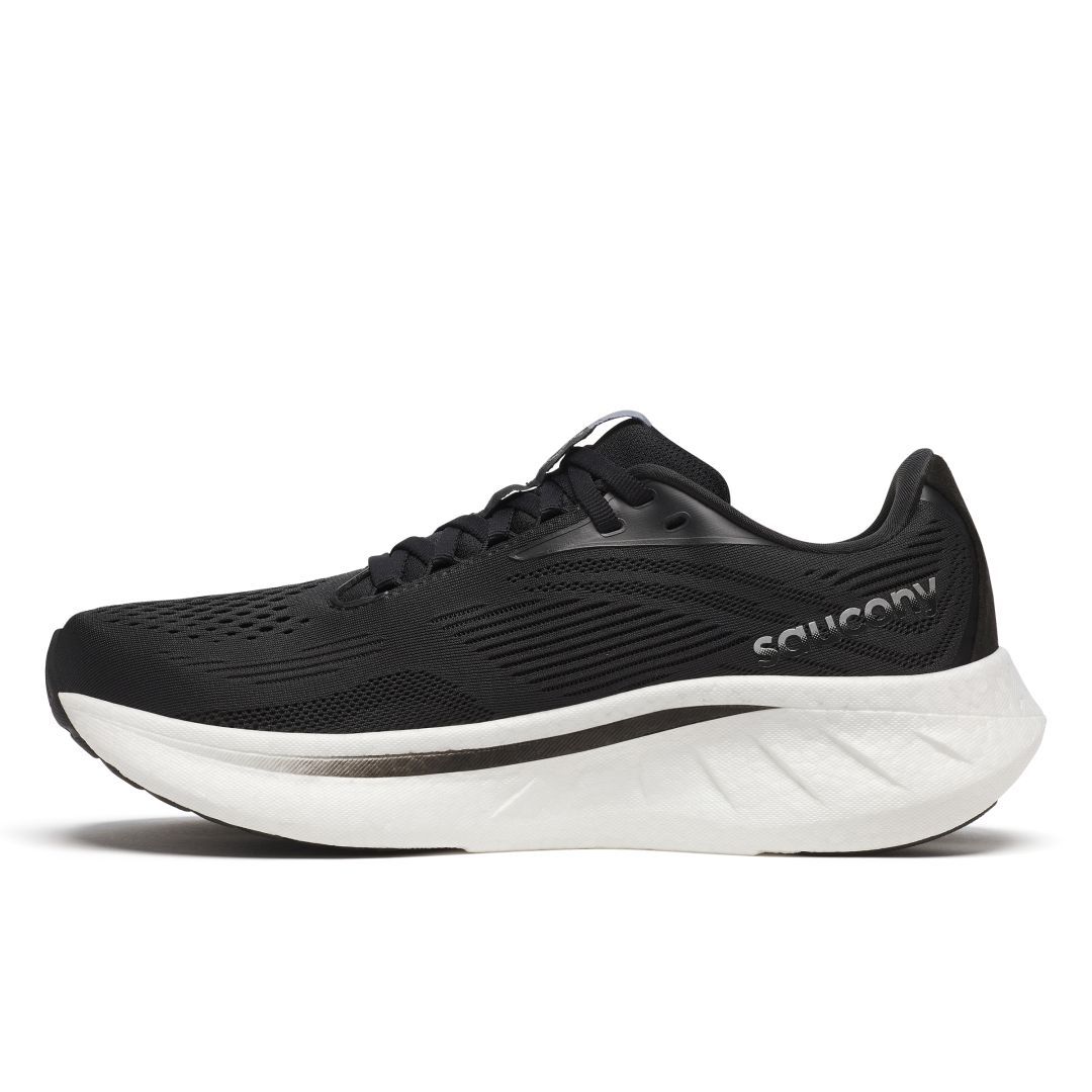 saucony Ride 18 Damen Neutral-Laufschuh - Black | White