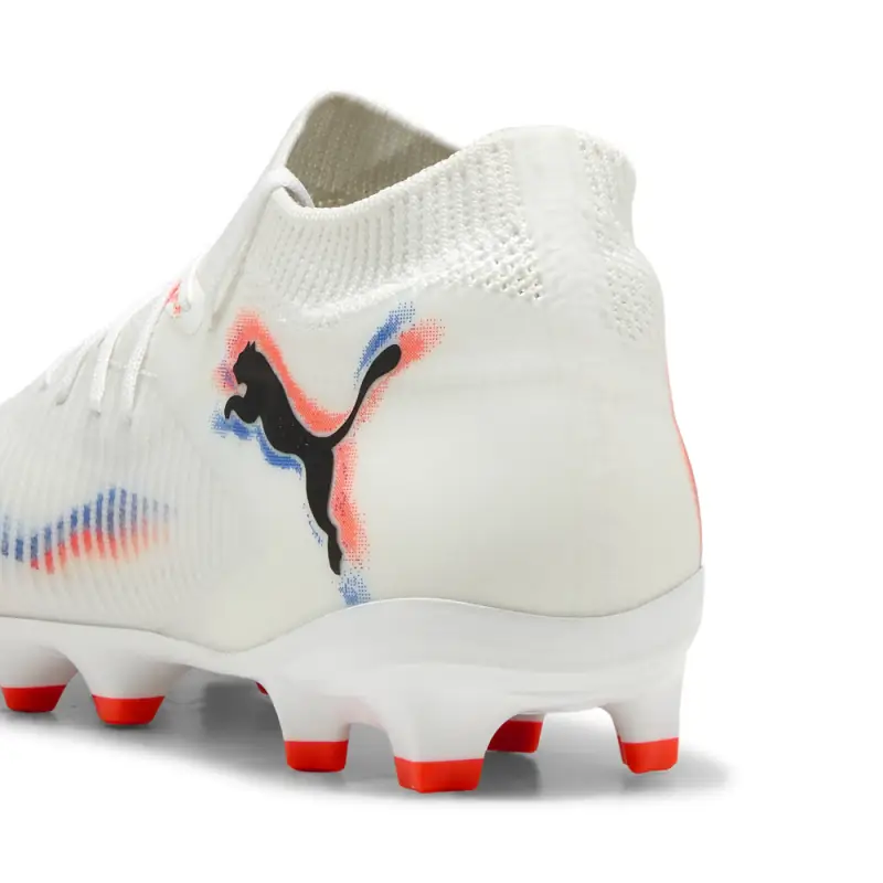 Puma FUTURE 8 PRO FG/AG Jr Fußballschuhe Kinder – White Black Glowing Red