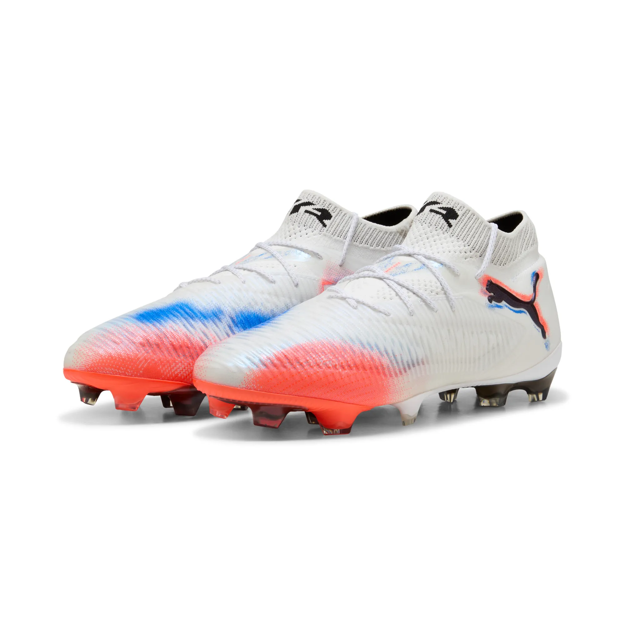 Puma FUTURE 8 ULTIMATE FG Fußballschuhe Unisex – White Black Glowing Red