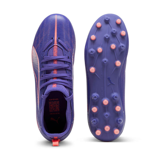 Puma Ultra 5 Match+ FG/AG - Lapis Lazuli/Weiß/Sunset Glow - Erwachsenen  Fußballschuhe | Pro:Direct Soccer