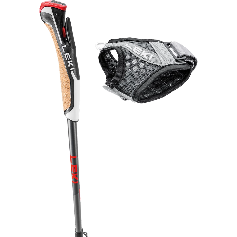 LEKI Pacemaker Lite Trekkingstock – black/white/orange