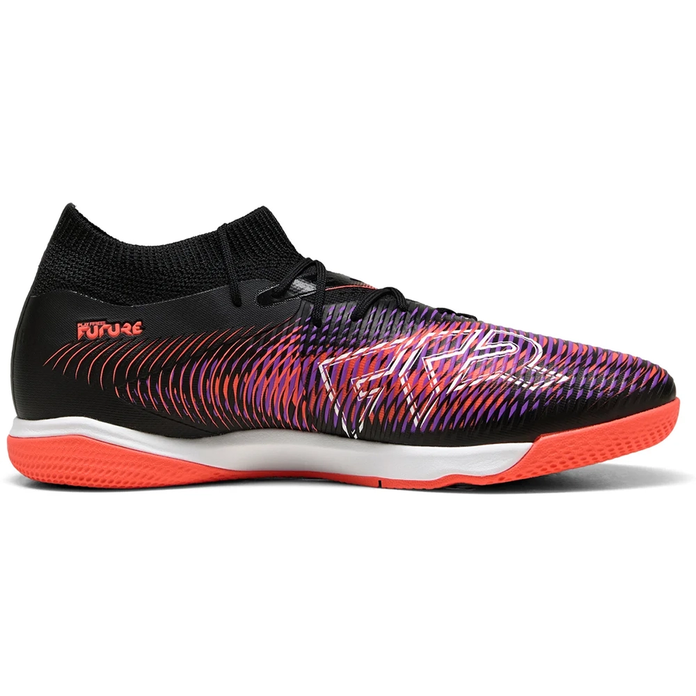 Puma FUTURE 8 MATCH IT Hallenfußballschuhe – Black White/Glowing Red