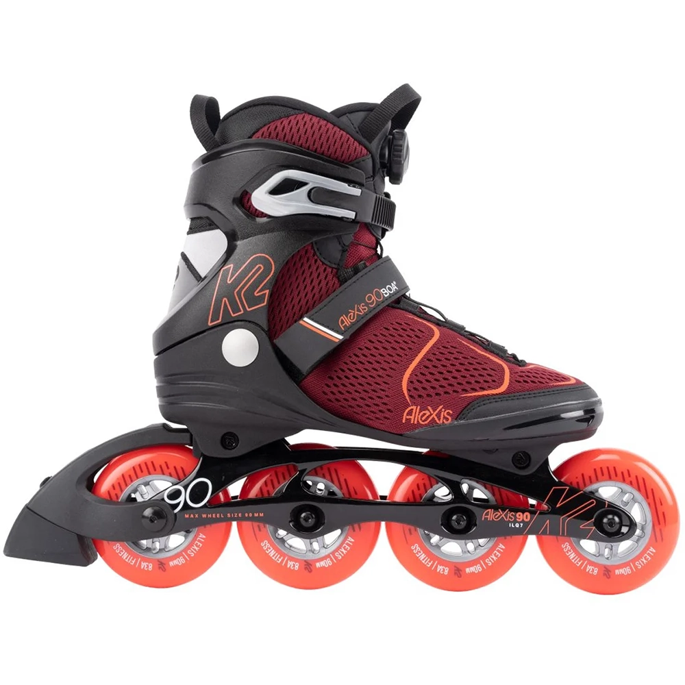 K2 Alexis 90 BOA Damen Inline Skate - burgandy/orange K2 Alexis 90 BOA Damen Inline Skate - burgandy/orange
