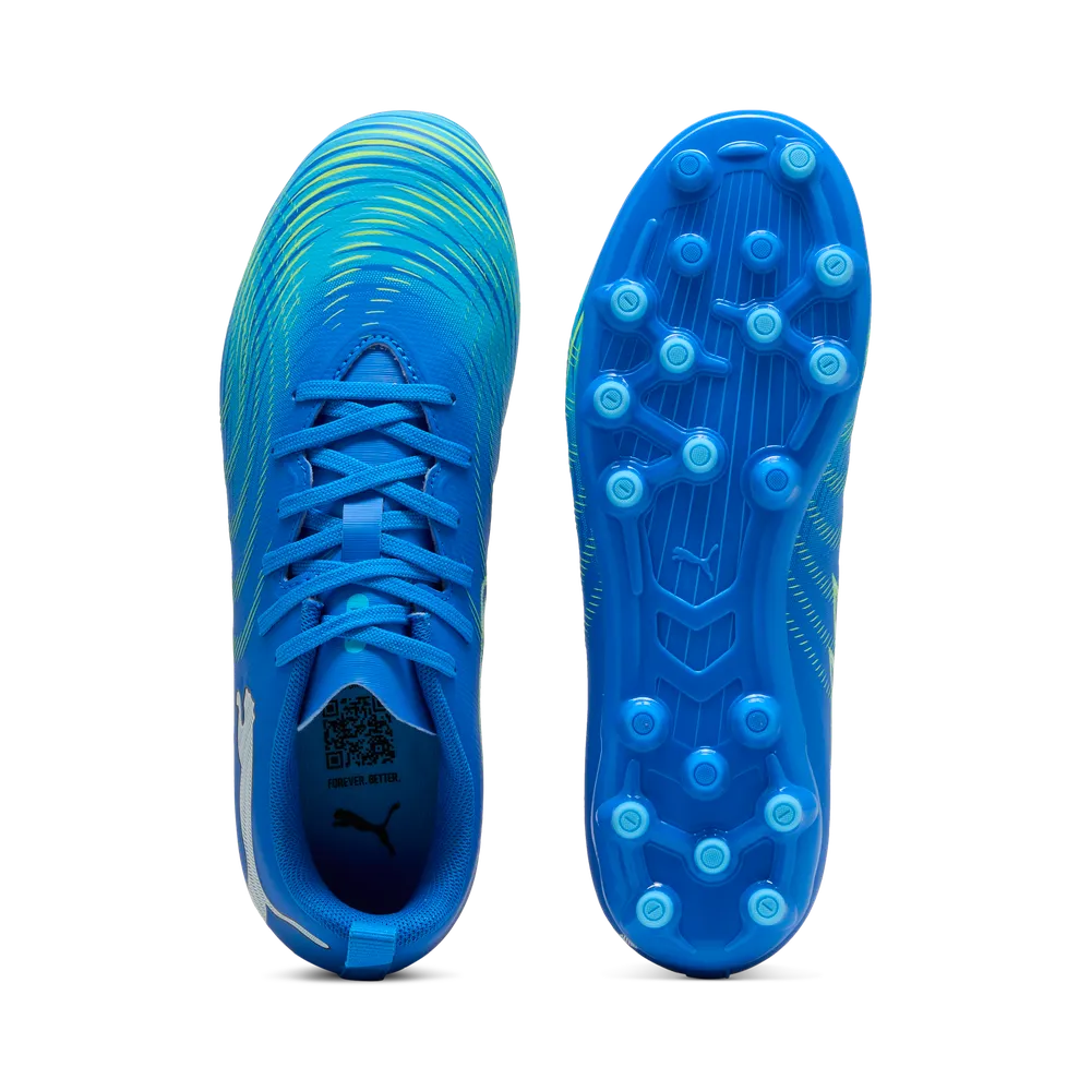Puma FUTURE 9 PLAY MG Fußballschuhe Kinder – Ultra Blue / White / Luminous Blue / Black