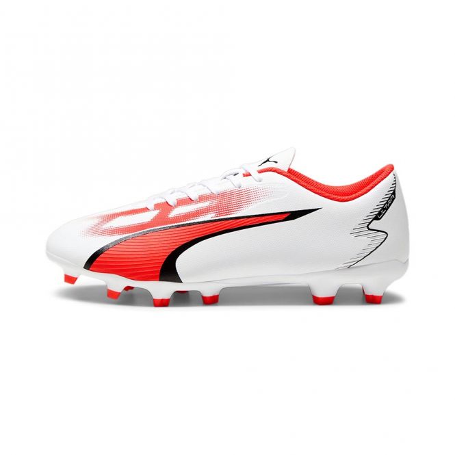 Puma ULTRA PLAY FG/AG Fussballschuh - white black fire red Puma ULTRA PLAY FG/AG Fussballschuh - white black fire red
