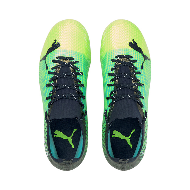 Puma ULTRA 2.3 FG/AG Jr. Fussballschuh - Green Glare Elektro Aqua Spellbound