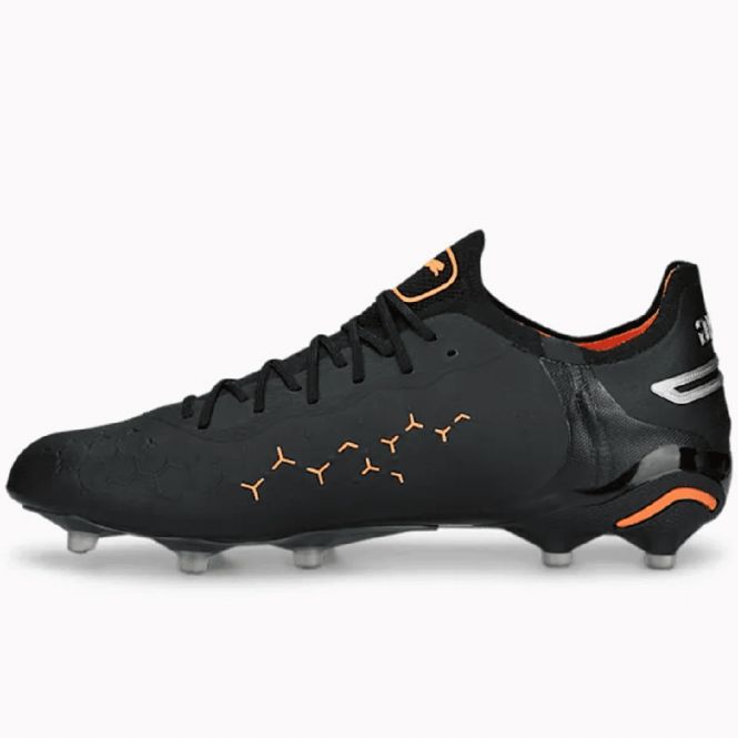Puma KING ULTIMATE FG Fussballschuh - schwarz silber orange Puma KING ULTIMATE FG Fussballschuh - schwarz silber orange
