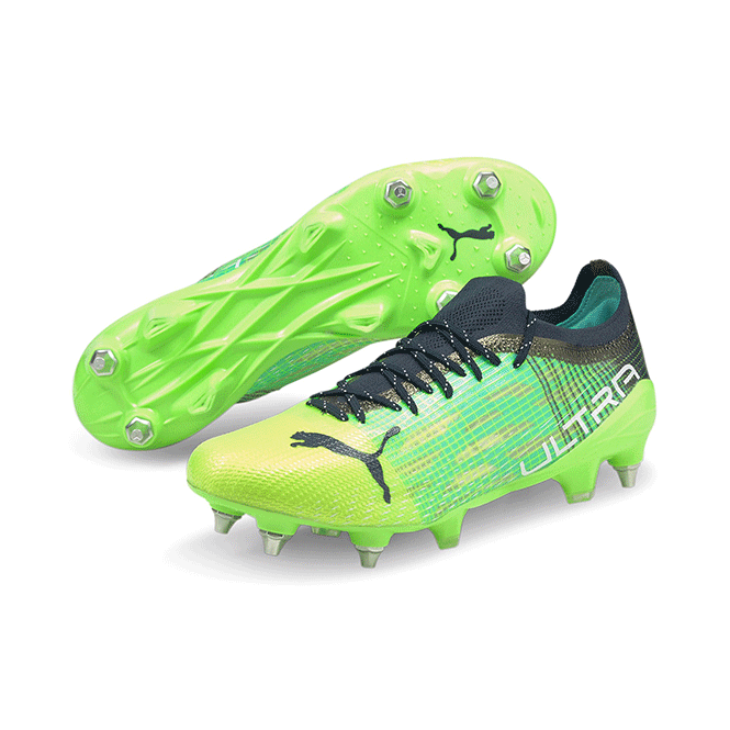 Puma ULTRA 1.3 MxSG Stollenschuh - Green Glare Elektro Aqua Spellbound