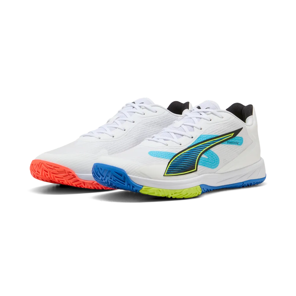 PUMA Accelerate Turbo 4 Game On White/Red/Blue - Handballschuhe Herren