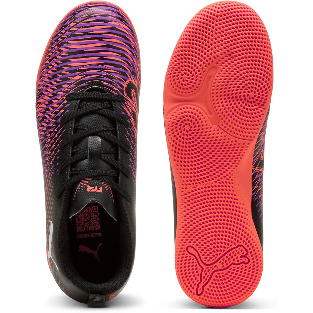 Puma FUTURE 8 PLAY IT Jr Hallenfußballschuhe Kinder – Black White/Glowing Red Puma FUTURE 8 PLAY IT Jr Hallenfußballschuhe Kinder – Black White/Glowing Red