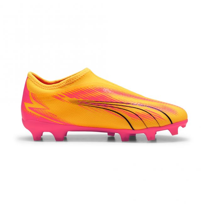 Puma ULTRA MATCH LL FG/AG JR Fussballschuh - Sun Stream Black-Sunset Glow