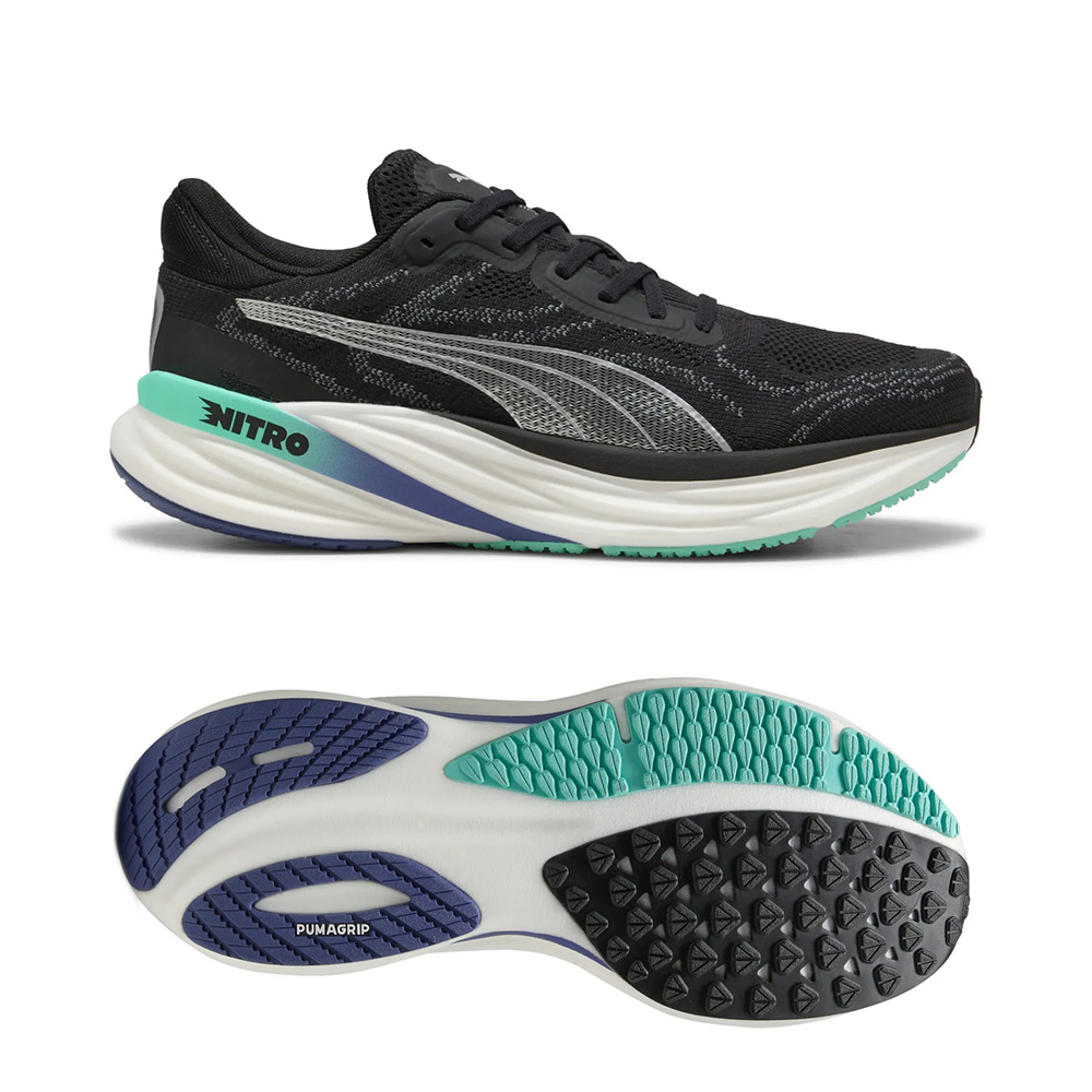 Puma Magnify NITRO™ 2 Laufschuhe für Herren - Black-Aquatic-Blue