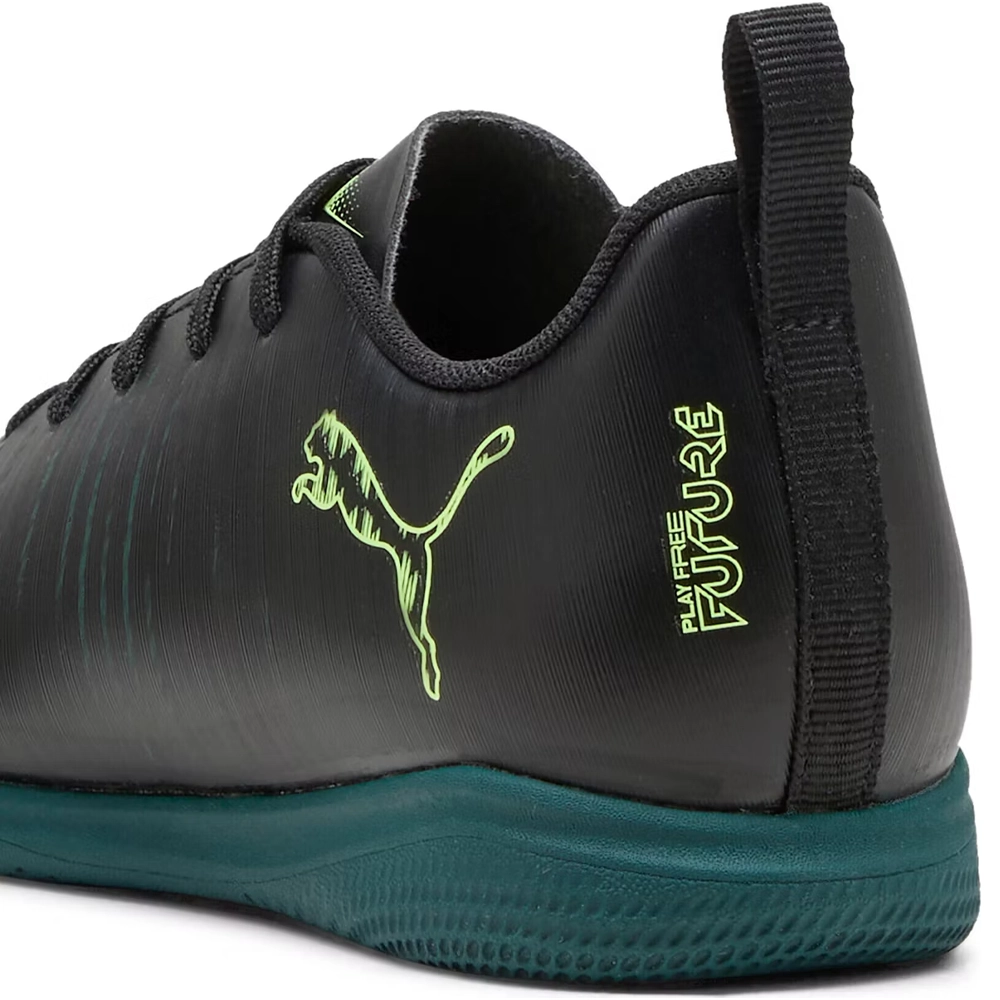Puma FUTURE 8 PLAY IT Jr Hallenfußballschuhe Kinder – Black/Fizzy Green