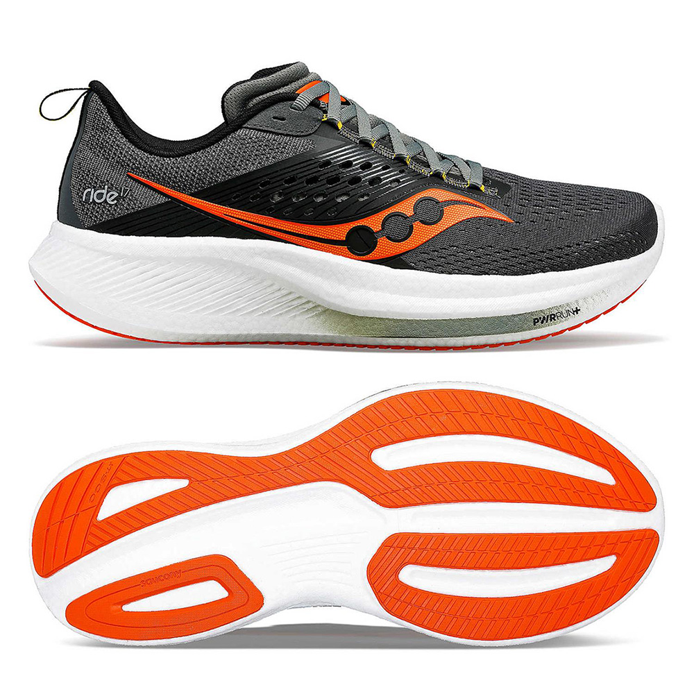 saucony Ride 17 Herren Neutral Laufschuh - Shadow / Pepper
