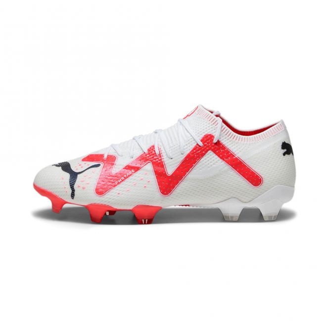Puma FUTURE ULTIMATE Low FG/AG Fussballschuh - white black fire red Puma FUTURE ULTIMATE Low FG/AG Fussballschuh - white black fire red