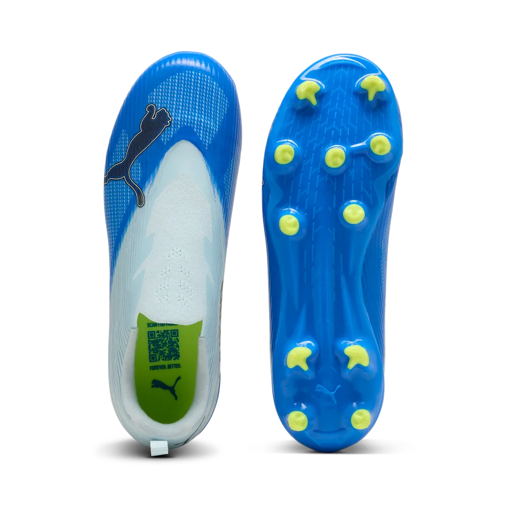 Puma ULTRA 7 MATCH LL FG/AG Fussballschuh Kinder - Ultra Blue / Icy Blue / Black / Lime Squeeze