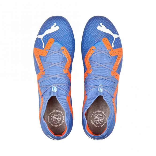 Puma FUTURE ULTIMATE Low FG/AG Fussballschuh - Blue Glimmer White Ultra Orange Puma FUTURE ULTIMATE Low FG/AG Fussballschuh - Blue Glimmer White Ultra Orange