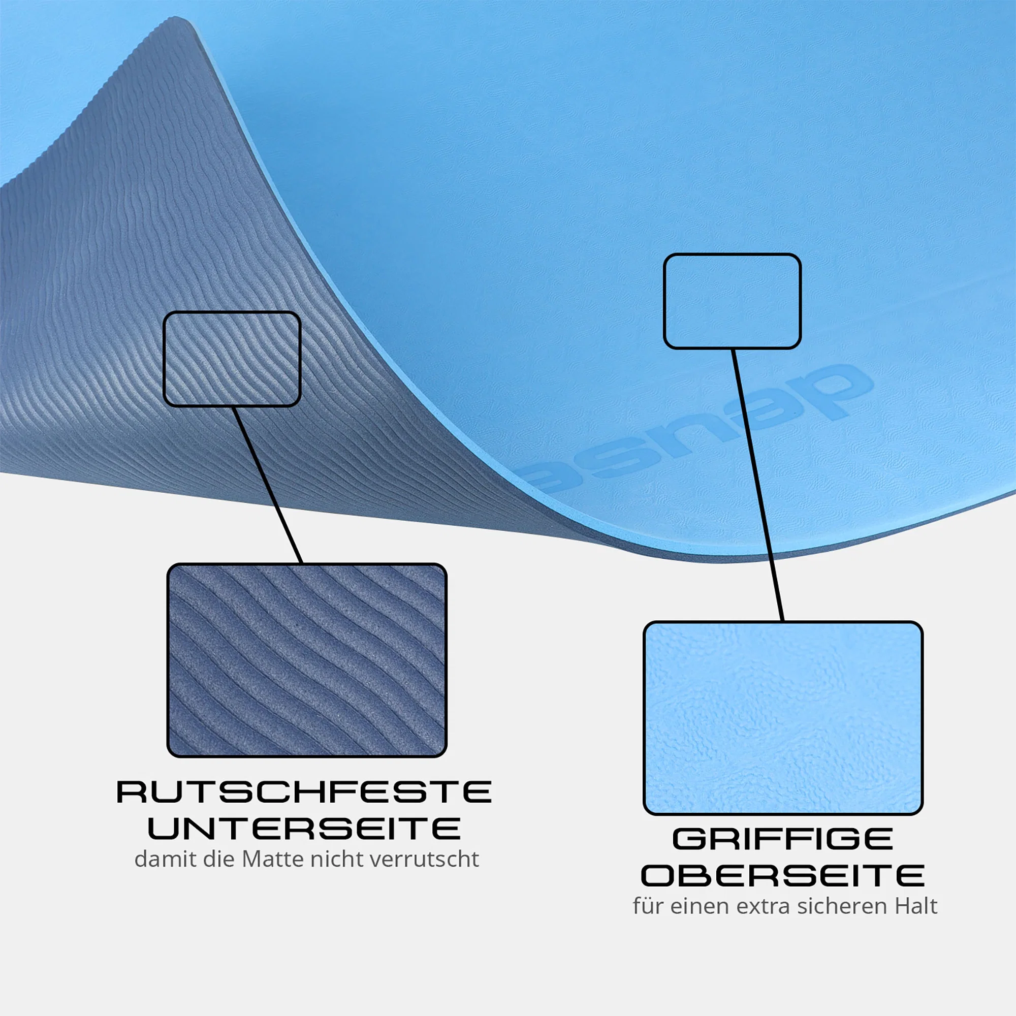 Deuser® Yoga Matte TPE - verschiedene Farben