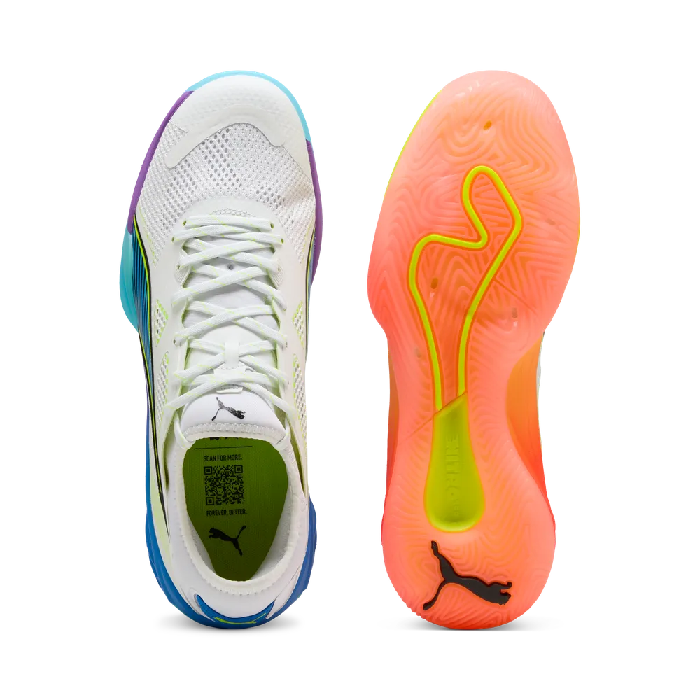 PUMA Eliminate NITRO™ SQD 4 Game On White/Red/Blue - Handballschuhe Herren