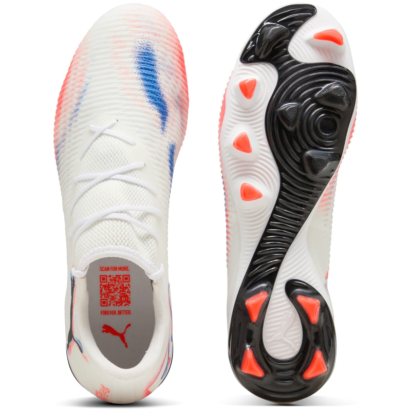 Puma FUTURE 8 MATCH LOW FG/AG Fußballschuhe Unisex – White Black Glowing Red