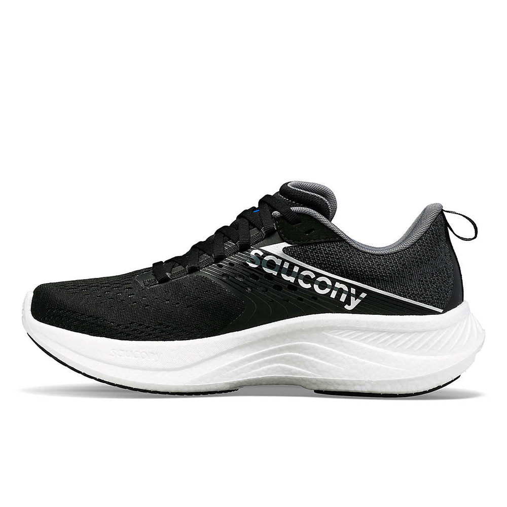 saucony Ride 17 Damen Neutral Laufschuh - Black | White