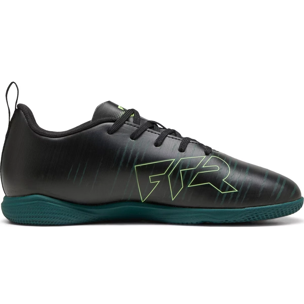 Puma FUTURE 8 PLAY IT Jr Hallenfußballschuhe Kinder – Black/Fizzy Green