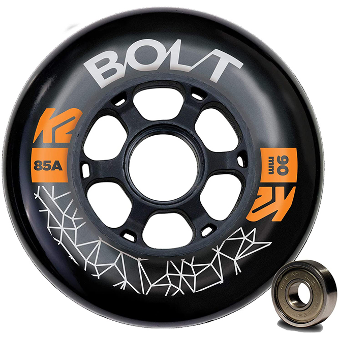 K2 Bolt 90mm / 85A - 8er-Rollenset inkl. ILQ-9 Kugellager + Spacer K2 Bolt 90mm / 85A - 8er-Rollenset inkl. ILQ-9 Kugellager + Spacer