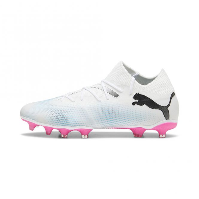 Puma FUTURE 7 MATCH FG/AG Fussballschuh - white poison pink Puma FUTURE 7 MATCH FG/AG Fussballschuh - white poison pink