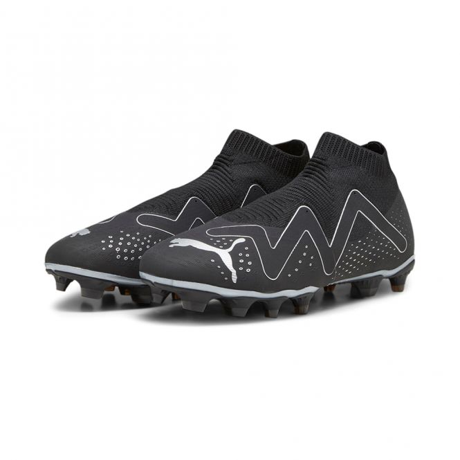 Puma FUTURE MATCH+ LL FG/AG Fussballschuh - black silver Puma FUTURE MATCH+ LL FG/AG Fussballschuh - black silver